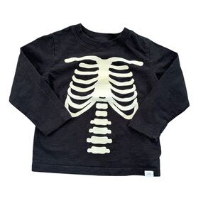 GAP Kids Black Skeleton Long Sleeve Shirt— Size- 2